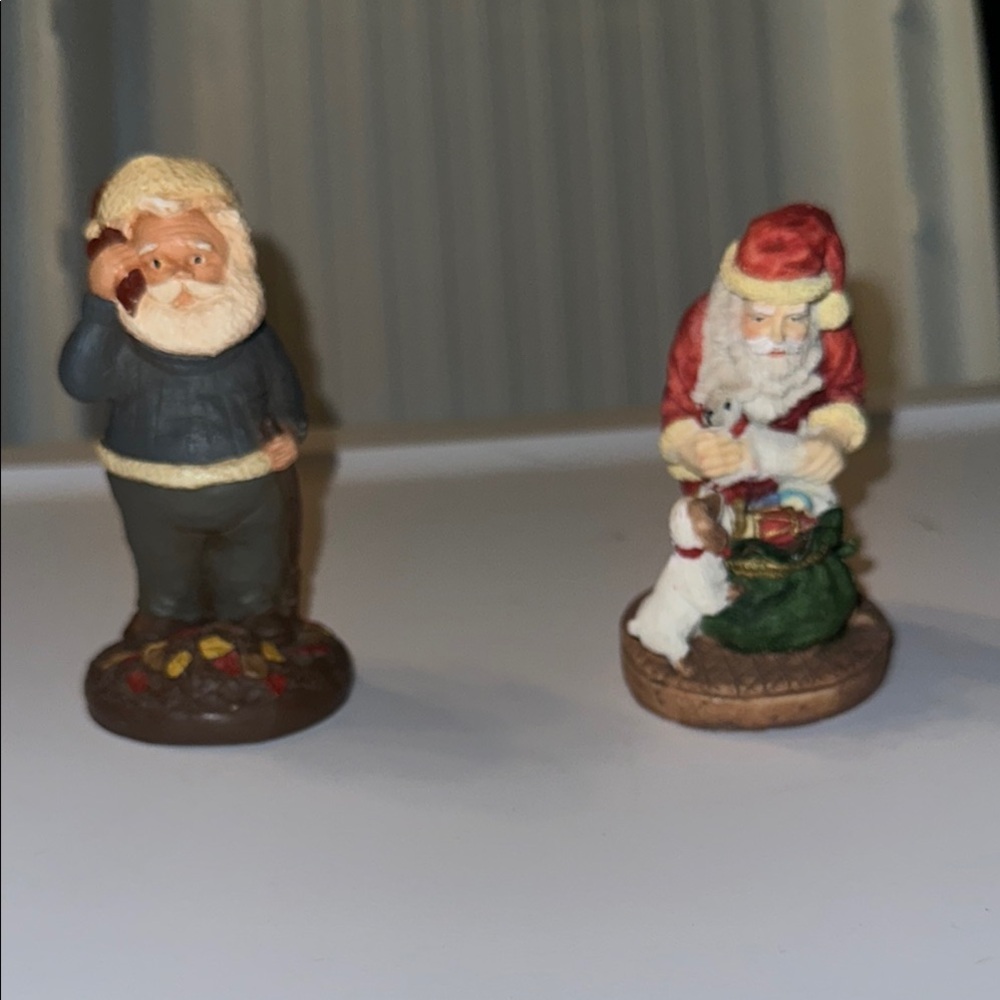 Two Vintage and Rare Santa Figurines